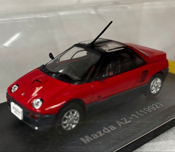 1/43 ミニカー MAZDA AZ-1 1992 レッド ミッドシップ ガルウィング スポーツカー 国産名車 旧車