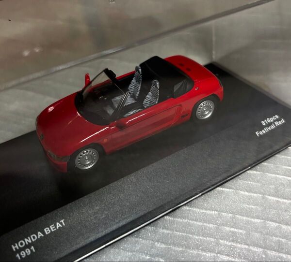 1/43 ミニカー 京商 J-コレクション HONDA ビート 1991 レッド 無限ホンダ