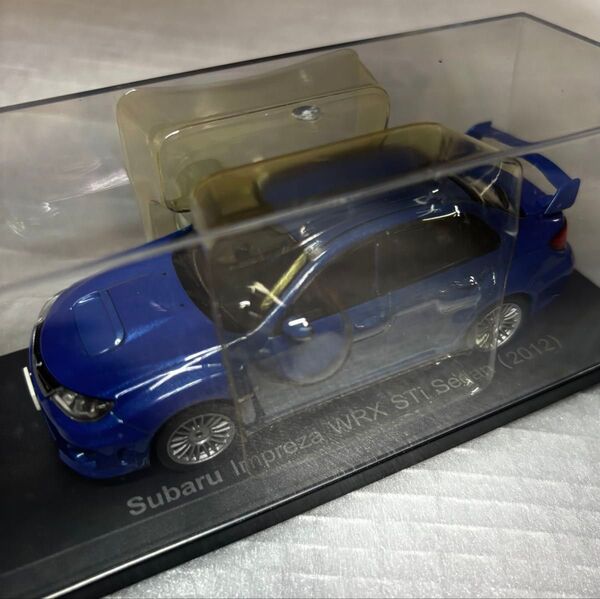 1/43 ミニカー SUBARU インプレッサ WRX STI セダン 2012 ブルー 国産名車 アシェット WRC 555