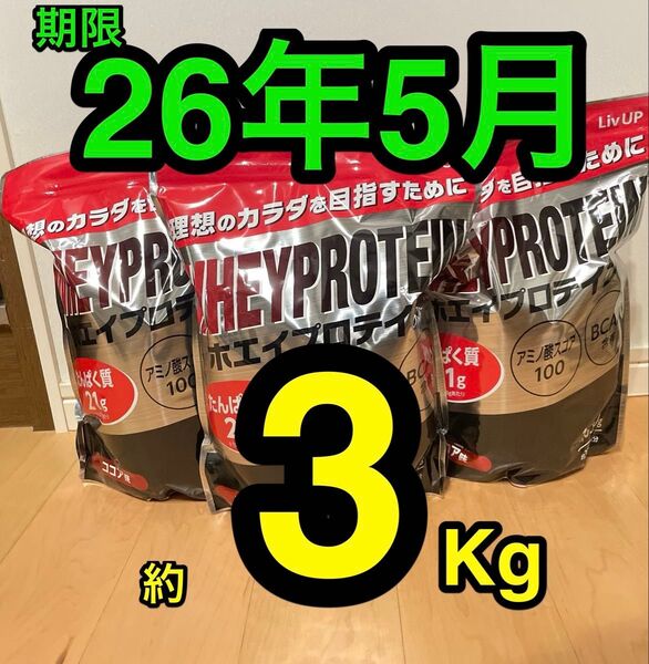 新品 ★ 約3kg ココア ホエイプロテイン ダイエット アミノ酸 筋トレ ビタミン配合 国内生産 ランニング ボディメイク