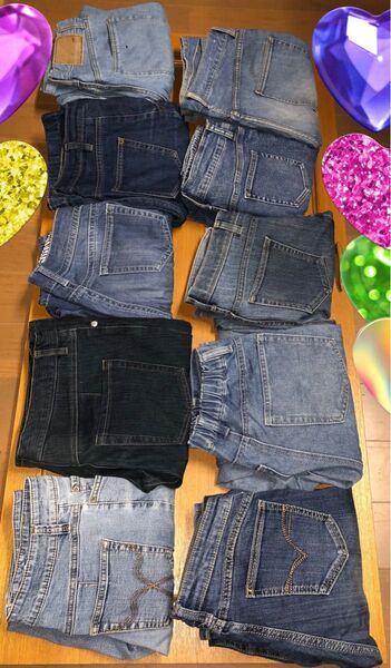 デニム パンツ スキニー ストレッチ メンズ レディースまとめ売り40着①