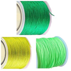 【輸入品】ナイロンコード 3色セット 0.08mm アジアン グリーン