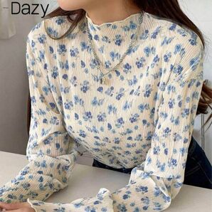 【輸入品】DAZY ディティフラワーシアーブラウス 小花柄 トップス