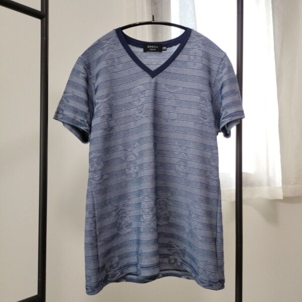 EPOCA UOMO VネックTシャツ ブルー系 エポカウォモ