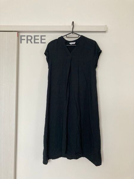 チュニックワンピース 緑 深緑 夏 M チュニック ワンピース 半袖 NAVY