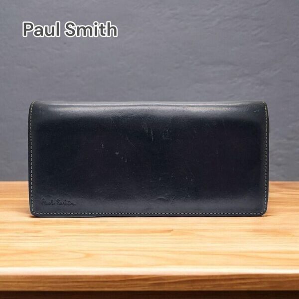 Paul Smith 長財布 二つ折り レザー ブラック70852
