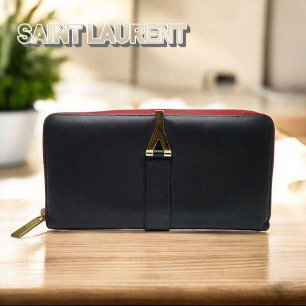 SAINT LAURENT 長財布 ラウンドファスナー738472