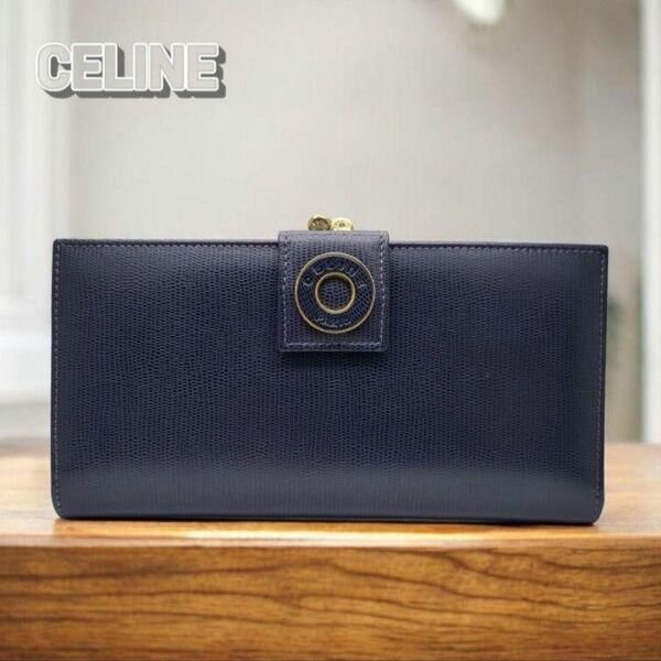 CELINE セリーヌ 長財布 二つ折り がま口225395