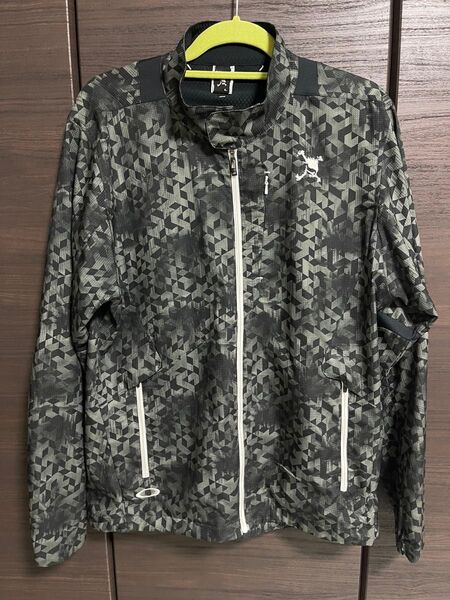 オークリー メンズゴルフウェア ジップアップ ジャケット スカル Lサイズ ブルゾン トラックジャケット GOLF L