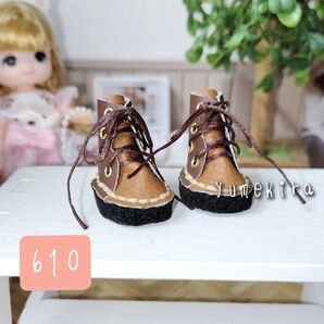 ブーツ 茶 No.610 靴 イーマリーちゃん リカちゃん ブライス ドールシューズ ミディブライス