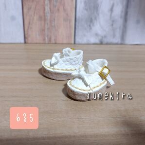 リボン ドールシューズ No.635 白 イーマリー リカちゃん ネオブライス ミディブライス アイシードール 靴