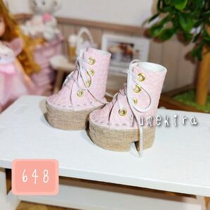 厚底ブーツ ピンク No.648 ブライス イーマリーちゃん リカちゃん ミディブライス アイシードール セリアドール 靴