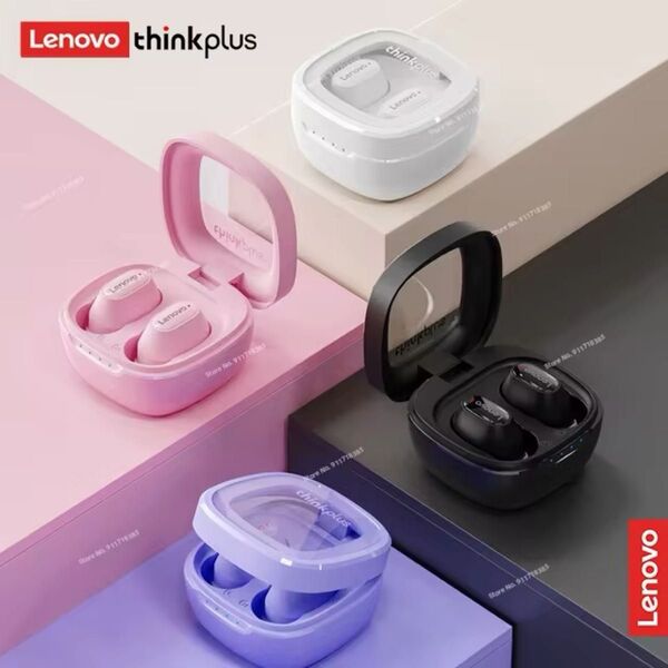☆リーズナブル/Lenovo/thinkplus (XT62) ワイヤレスイヤホン/BluetoothV5.3/HD通話/ブラック