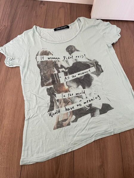 HEAVEN AND EARTH ヘブンアンドアース Tシャツ 半袖 カットソー グリーン 半袖Tシャツ