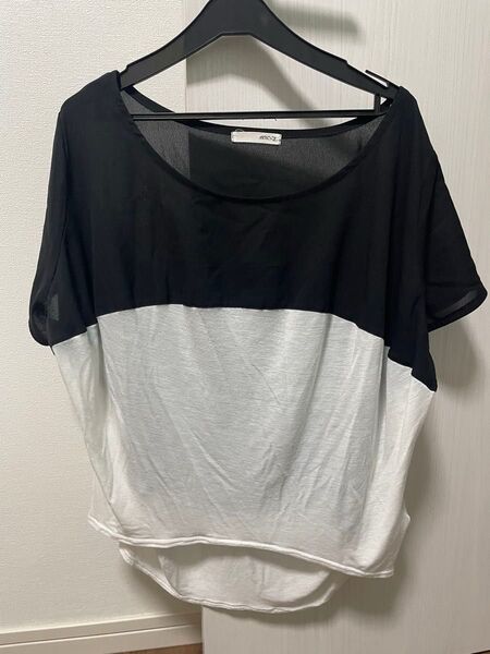 マウジー MOUSSY バルーンTシャツ カットソー ブラック ホワイト Tシャツ