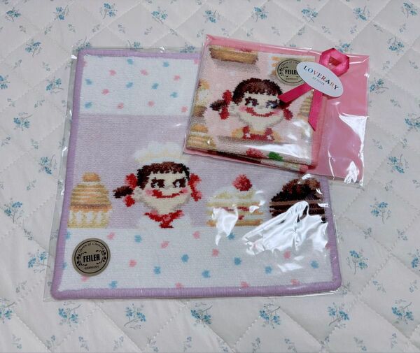 【新品未使用・レアアイテム】ラブラリーフェイラー ペコちゃん ハンカチ FEILER フェイラー ハンドタオル タオルハンカチ