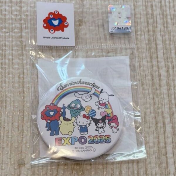 新品 ミャクミャク サンリオキャラクターズ 缶バッジ 万博 キティー マイメロディー クロミ ハンギョドン EXPO2025