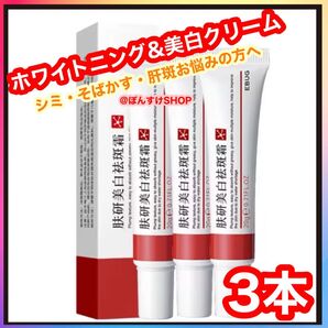 【新品】正規品EBUG 研美白斑霜 シミ・肝斑・そばかす 美白クリーム3本