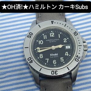 ★美品★ハミルトン カーキ サブ 660ft クォーツ腕時計 スイス製