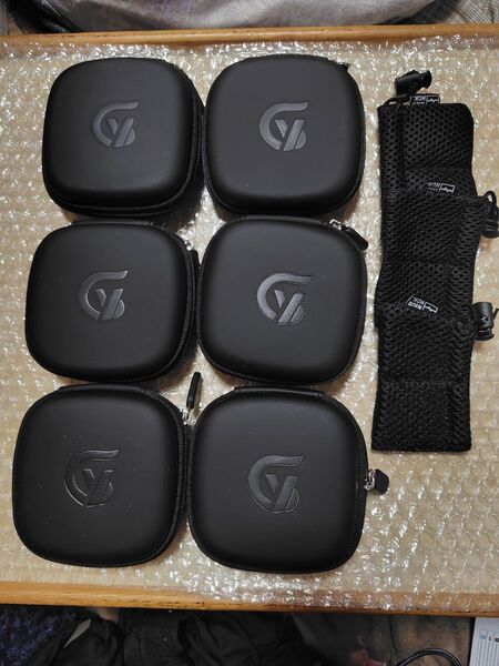 GY Audio イヤホンケースx 6個+ NICEHCK メッシュ キャリングバッグ イヤホンポーチ x 3個セット
