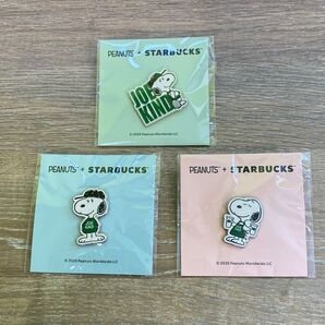 スヌーピー ピンバッジ 3個セット スターバックス