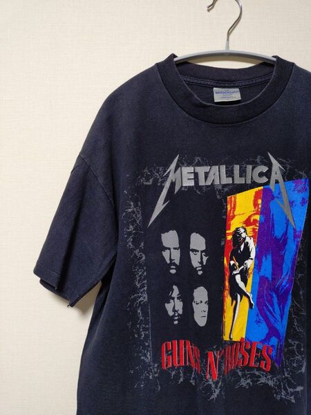 Metallica Guns N' Roses メタリカ バンド Tシャツ ビンテージ メタリカ ガンズ