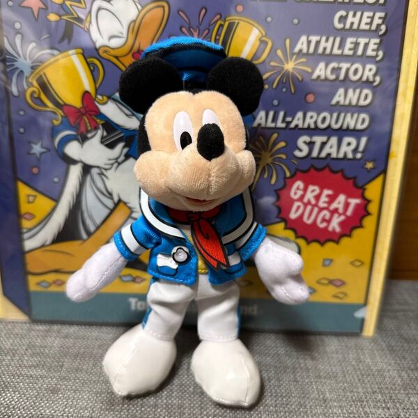 【送料込】ミッキー ぬいぐるみバッジ ドナルドパルパルーザ2024 クワッキーダックシティー ディズニーランド