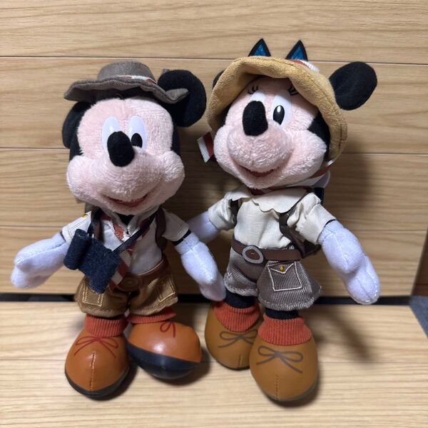 ミッキー ミニー ぬいぐるみバッジ 東京ディズニーランド41周年 ジャングルクルーズ