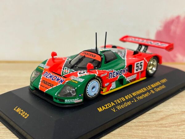 送料無料 1/43 マツダ 787B ルマン ミニカー イクソ MAZDA #55 LE MANS RACING CAR 1991