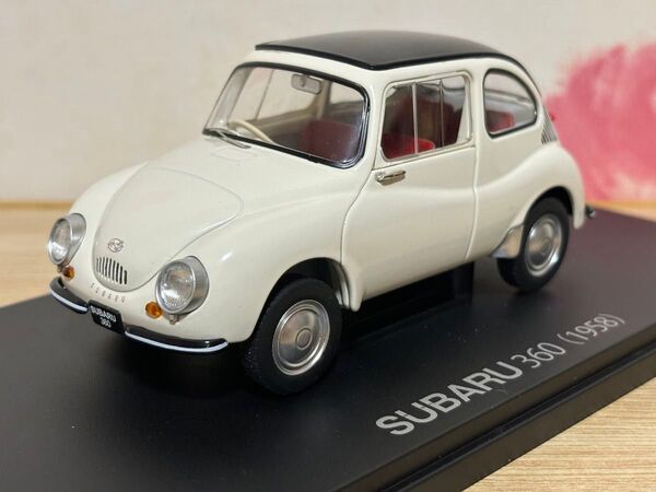 送料無料 1/24 国産名車コレクション スバル 360 旧車 ミニカー SUBARU 1958 てんとう虫