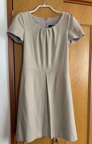 アンタイトル ワンピース ウール ベージュ 38