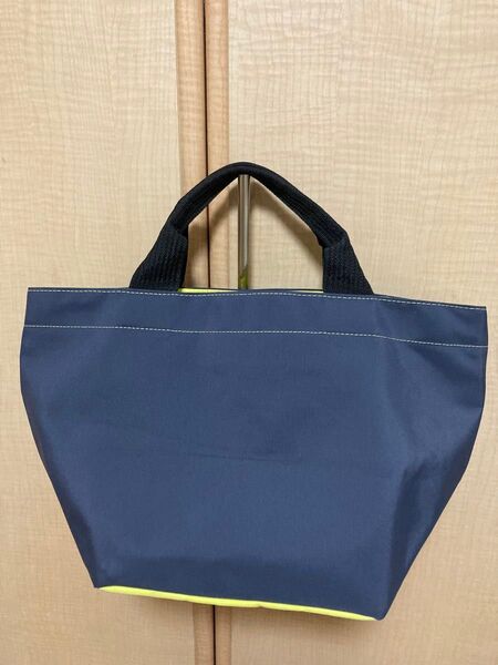 エルベシャプリエ トートバッグ ネイビー イエロー バイカラー
