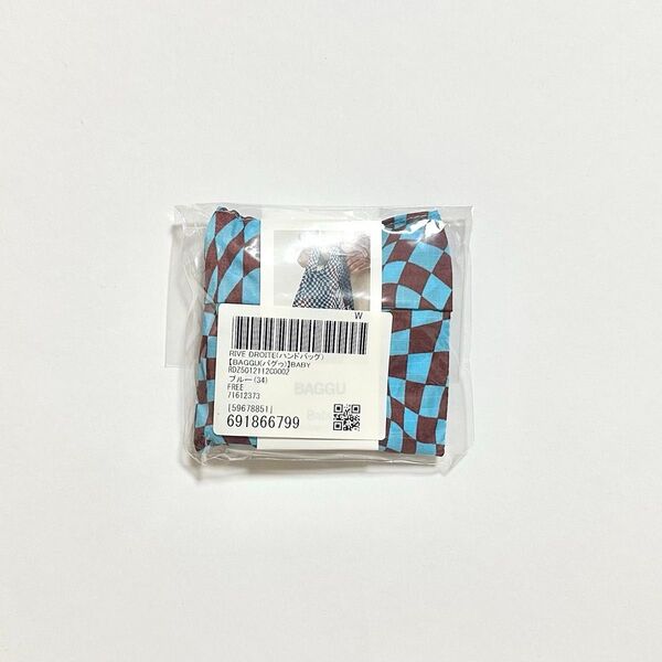 BAGGU バグゥ BABYサイズ エコバッグ トリッピーチェッカー チェック ブルー