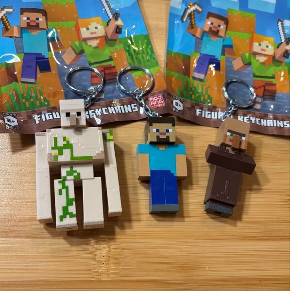 Minecraft キーホルダー キーチェーン ゴーレムほか3点フィギュアタイプ