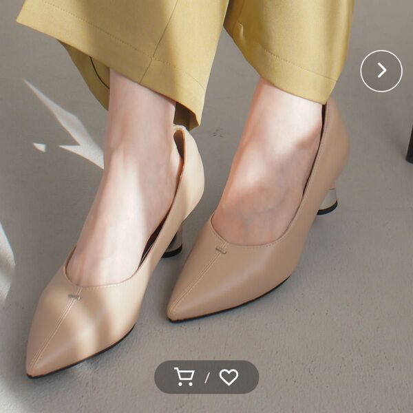 amiami デザインヒールポインテッドトゥパンプス センターシーム