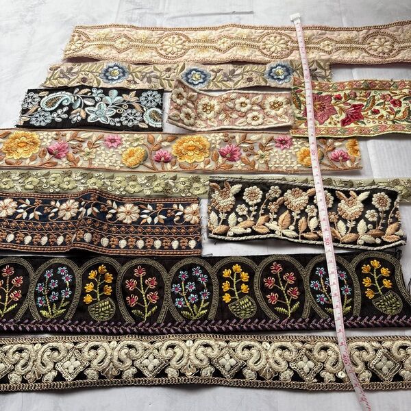 特価インド刺繍リボンハギレまとめ割あり同梱歓迎ハンドメイド