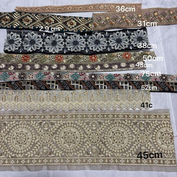 インド刺繍リボンまとめ詰め合わせハギレ特価同梱歓迎 手芸ハンドメイド
