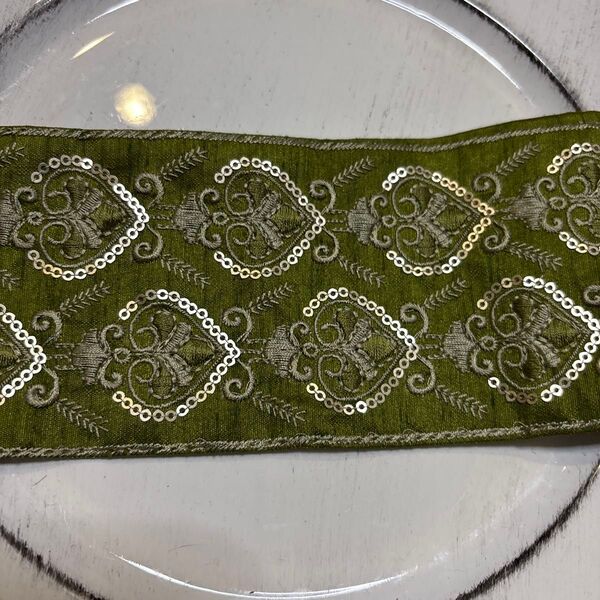 インド刺繍リボン太幅50cm 1mまとめ割あり同梱歓迎ハンドメイド手芸 着物 和装