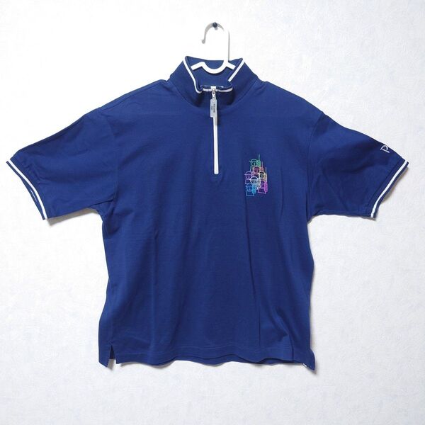 PICONE ネイビー ハーフジップシャツ ポロシャツ ゴルフ メンズ M〜L