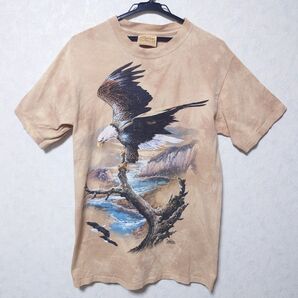 THE MOUNTAIN イーグルプリント ヴィンテージ風 Tシャツ メンズ M