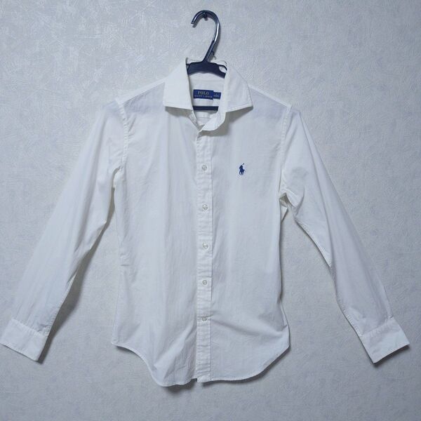 POLO Ralph Lauren ホワイト ロゴ 長袖シャツ メンズ S