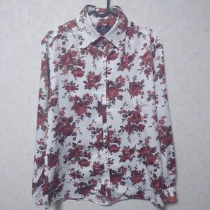 T.S.U 花柄 バラ柄 長袖シャツ ドレスシャツ メンズ L お兄系 00s
