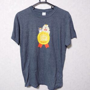 GILDAN グレー Tシャツ 犬 猫 動物 メンズ M