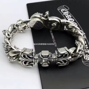 ブレスレットアクセサリー クロスフレア メンズシルバー