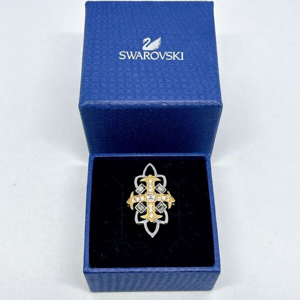 美品 Swarovski スワロフスキー ビジュー リング 箱付