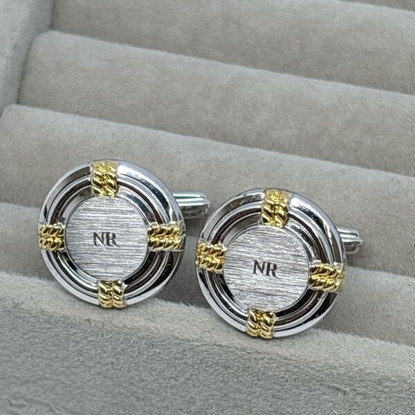 NINA RICCI ニナリッチ カフス シルバーカラー×ゴールドカラー