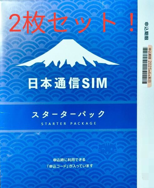 日本通信SIM スターターパック 2枚セット 未開封