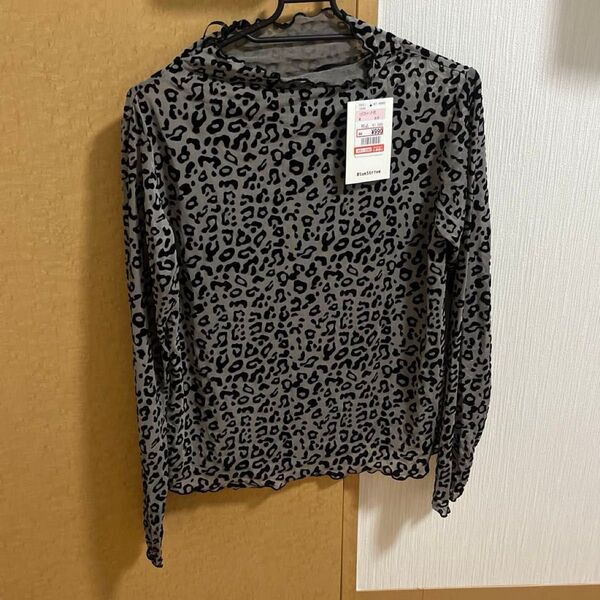 しまむら 豹柄 シアーシャツ シャツ 春服 インナー 長袖 Tシャツ カットソー 長袖Tシャツ お洒落 ロンT 春物