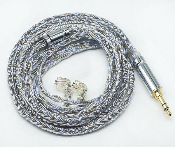 【JSHiFi-Warrior】QDC3.5mmリケーブル 16芯銀メッキ ケーブル 3.5mmイヤホンアップグレードケーブル