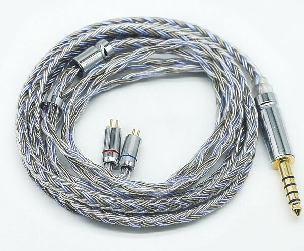【JSHiFi-Warrior】2pin4.4mmリケーブル 16芯銀メッキ ケーブル 2pinイヤホンアップグレードケーブル